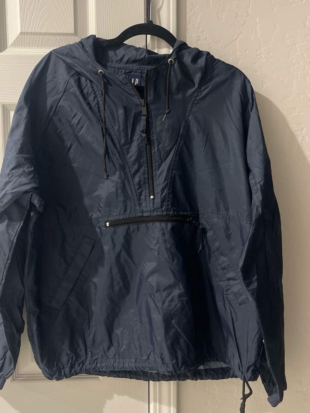 GAP Navy Hooded Pullover Windbreaker
